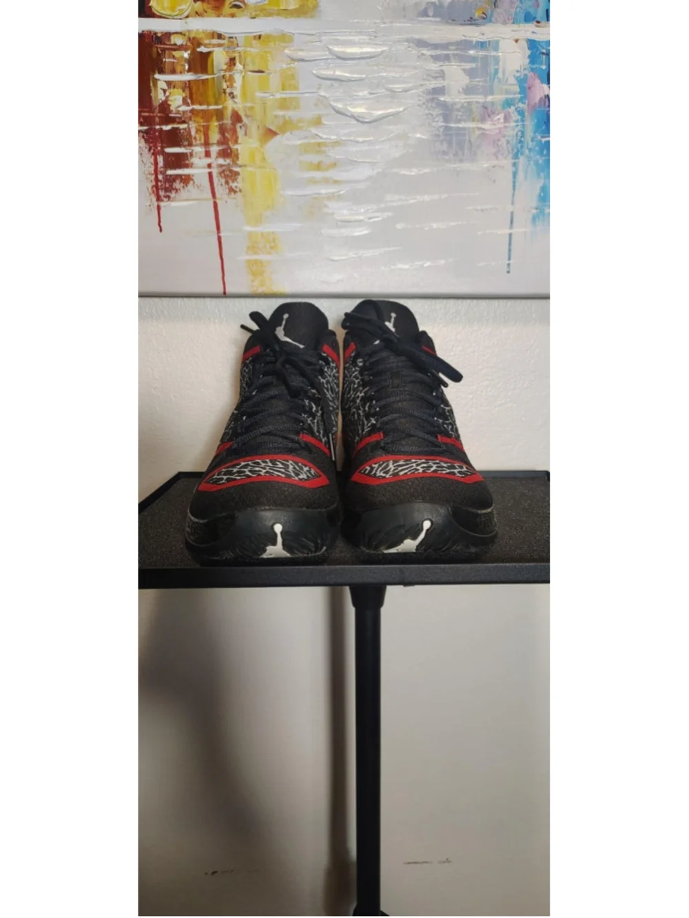 Jordan Air Jordan Shoes Mens Size 10.5 Black Red Mid Top Sneakers 695515-023